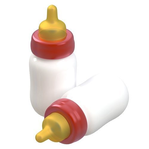 Baby Feeding Bottle Red 3D model