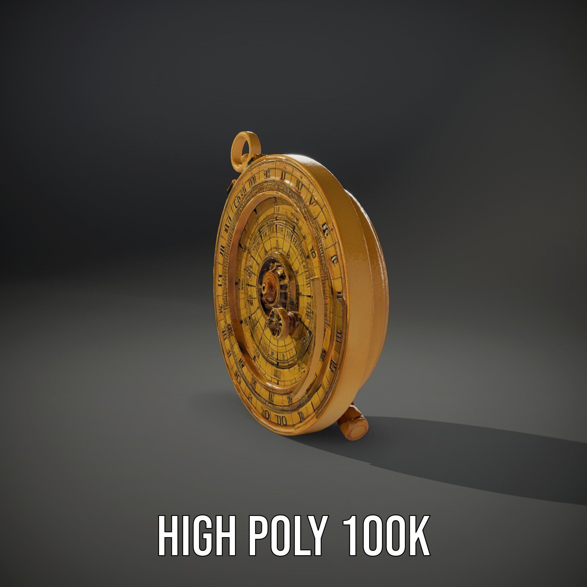 Antique Astrolabe Model Pack Low-poly 3D model_31