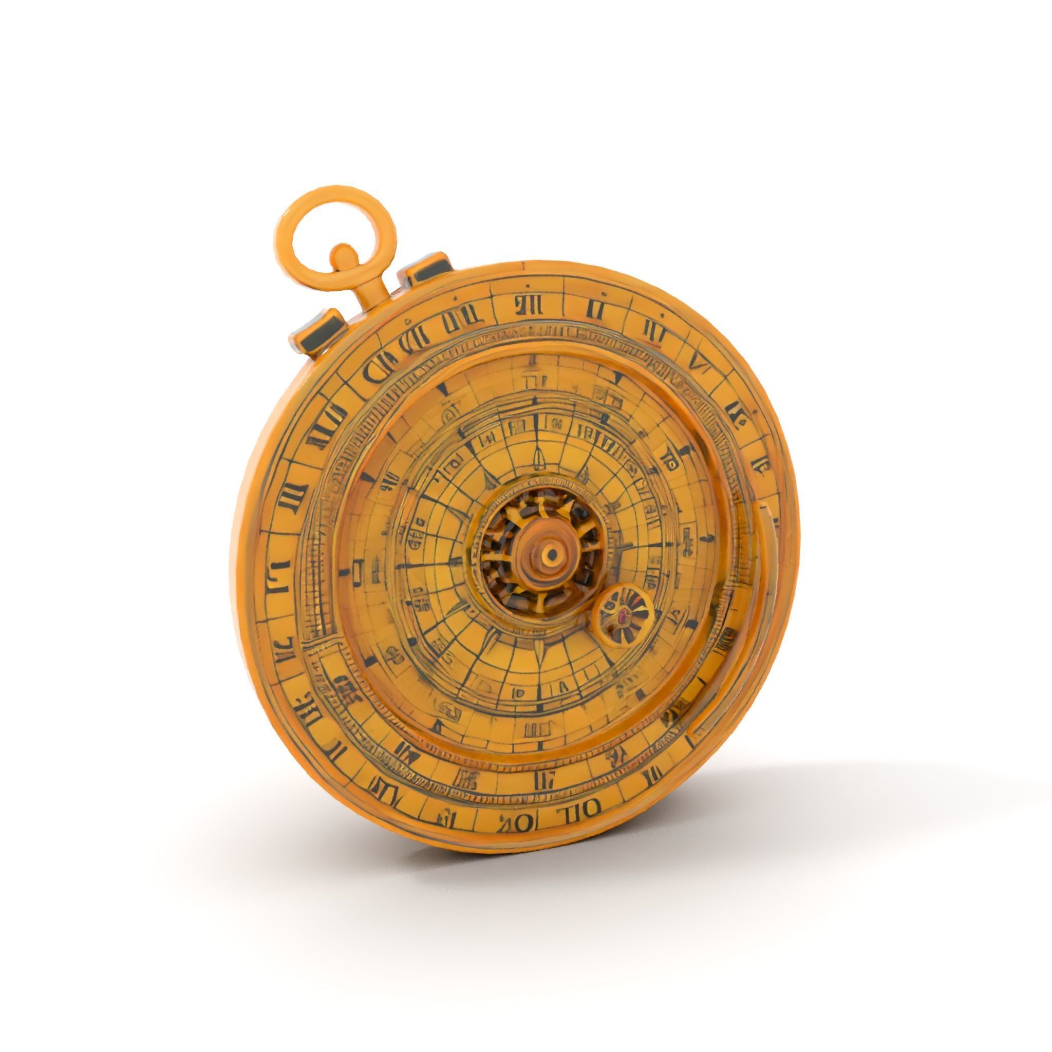 Antique Astrolabe Model Pack Low-poly 3D model_6