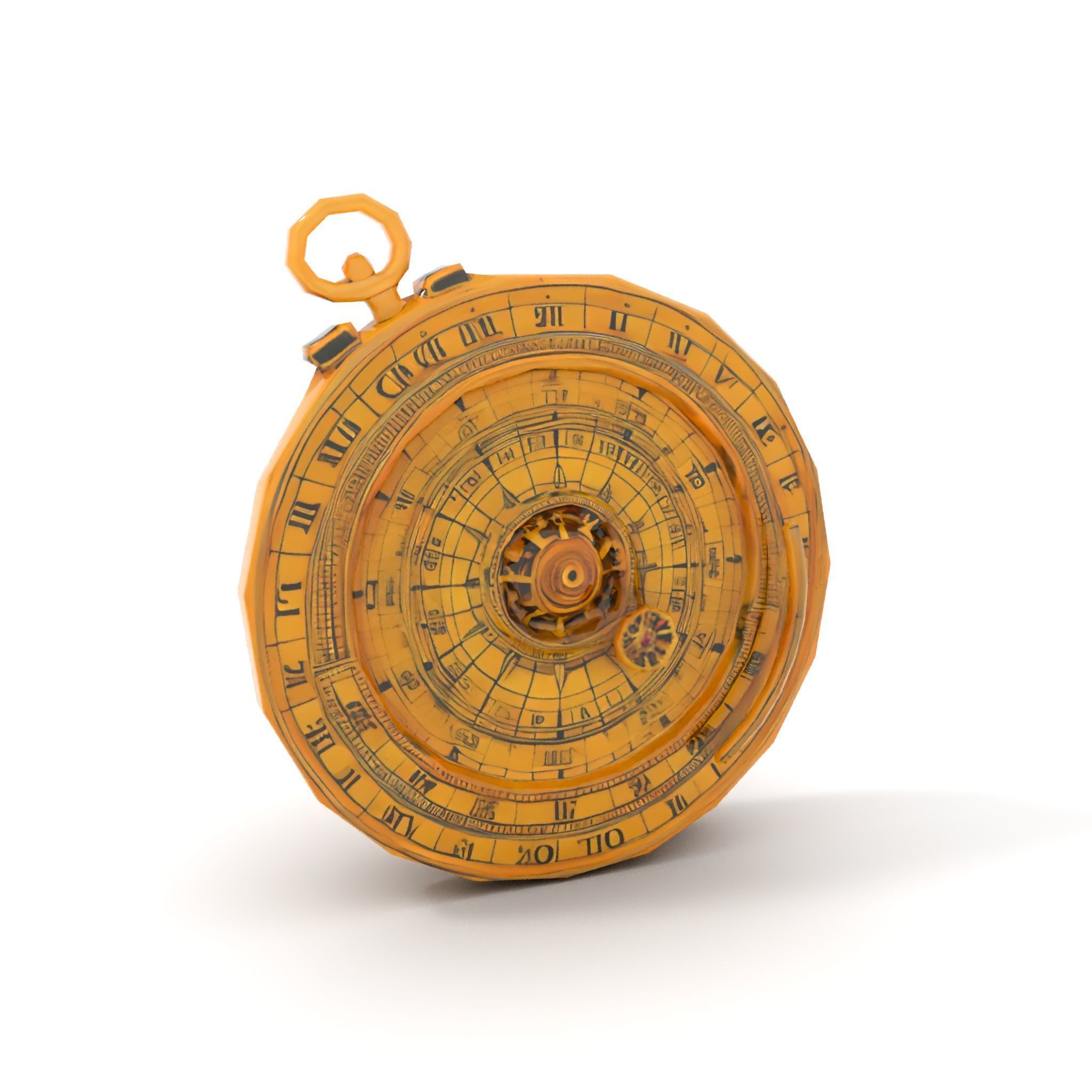 Antique Astrolabe Model Pack Low-poly 3D model_16