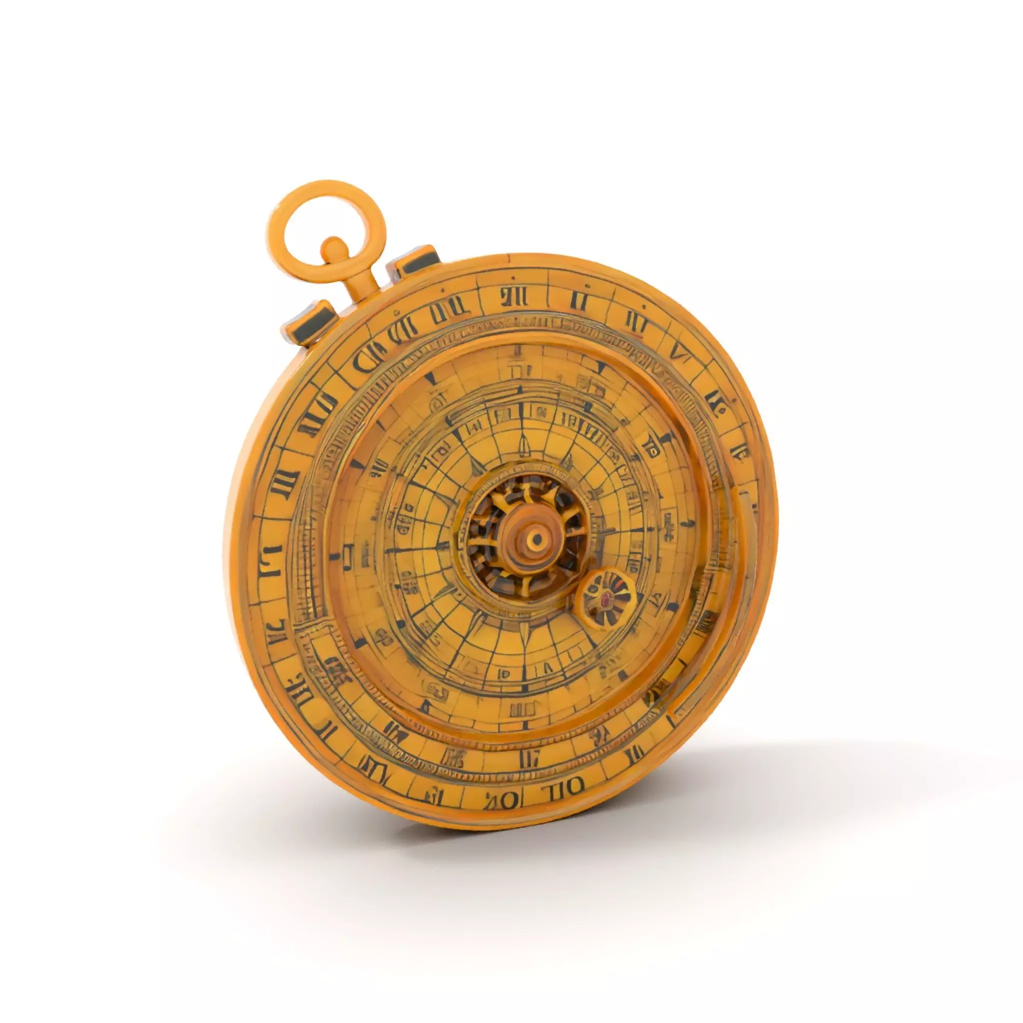 Antique Astrolabe Model Pack Low-poly 3D model_0