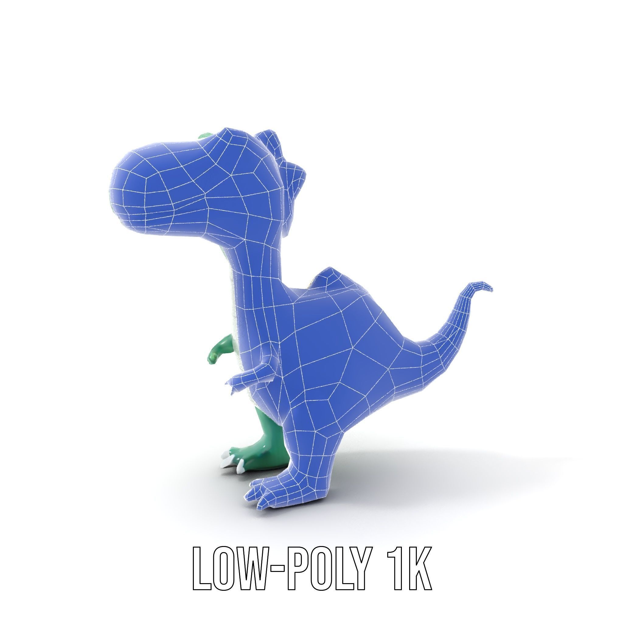 Cartoon Dinosaur Character Model Pack Low-poly 3D model_17