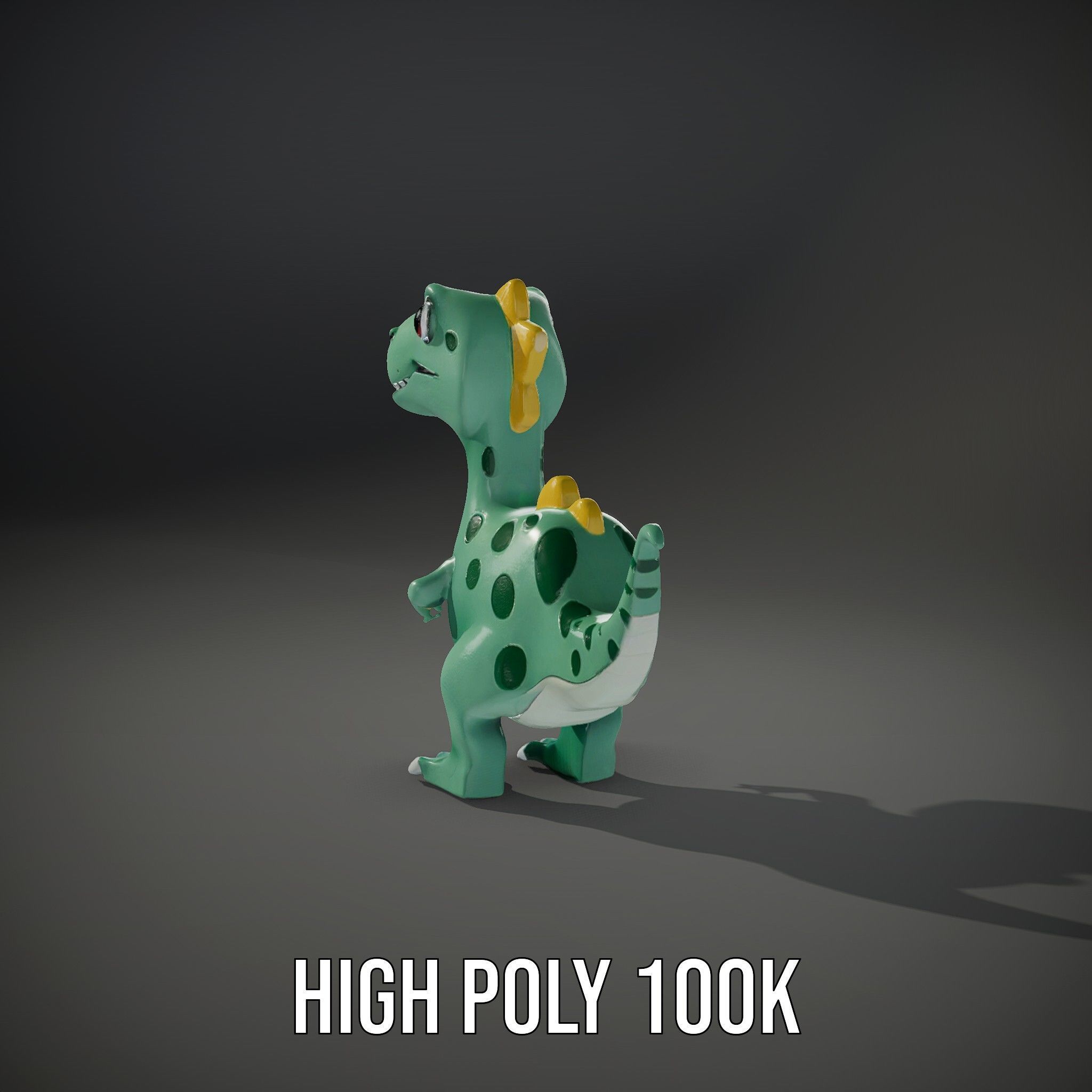 Cartoon Dinosaur Character Model Pack Low-poly 3D model_8