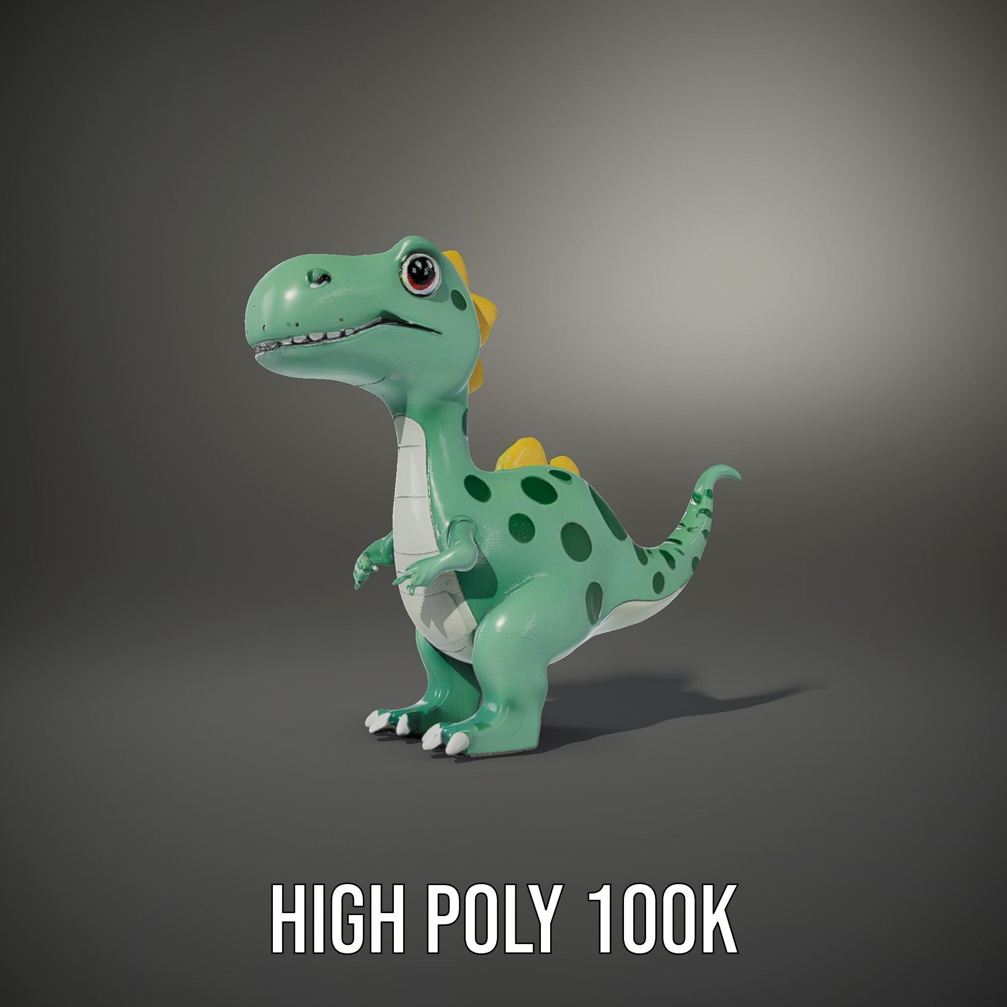 Cartoon Dinosaur Character Model Pack Low-poly 3D model_10