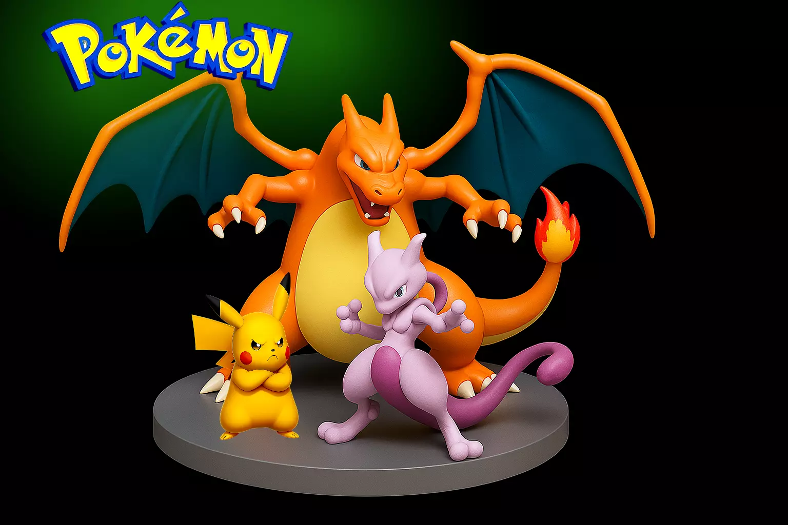 SALE SUPER PACK 3 POKEMON PIKACHU CHARIZARD MEWTWO  3D print model_0