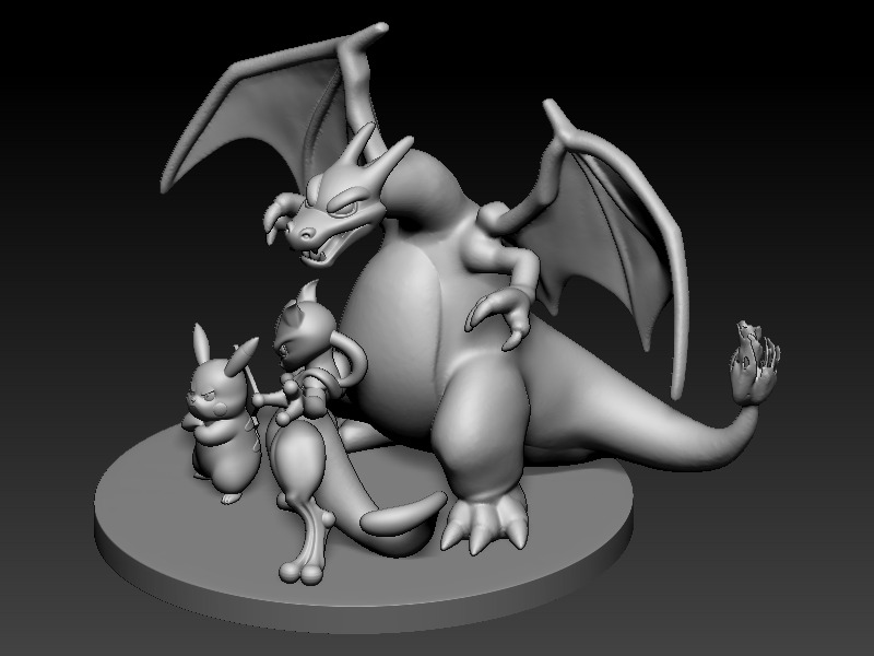 SALE SUPER PACK 3 POKEMON PIKACHU CHARIZARD MEWTWO  3D print model_2