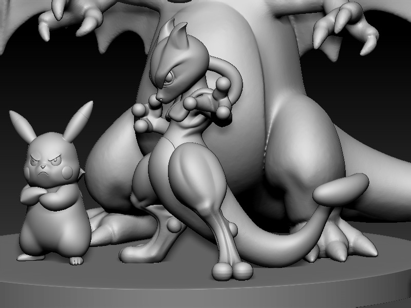 SALE SUPER PACK 3 POKEMON PIKACHU CHARIZARD MEWTWO  3D print model_1