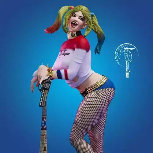 Harley Quinn Ready For 3D Printing