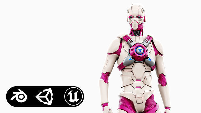 CYBORGTOPIA B-9  Rigged for Unreal Engine - Unity - MIXAMO 3D model