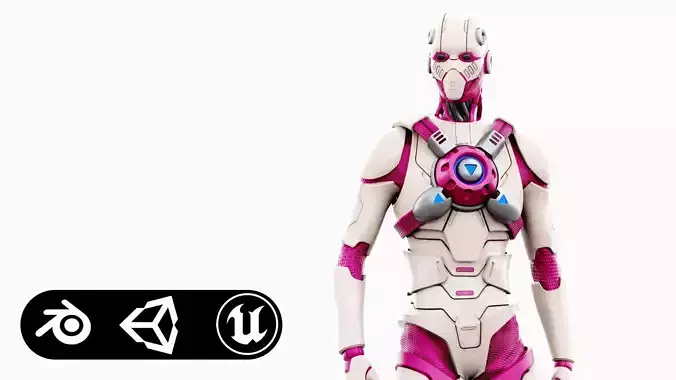 CYBORGTOPIA B-9  Rigged for Unreal Engine - Unity - MIXAMO