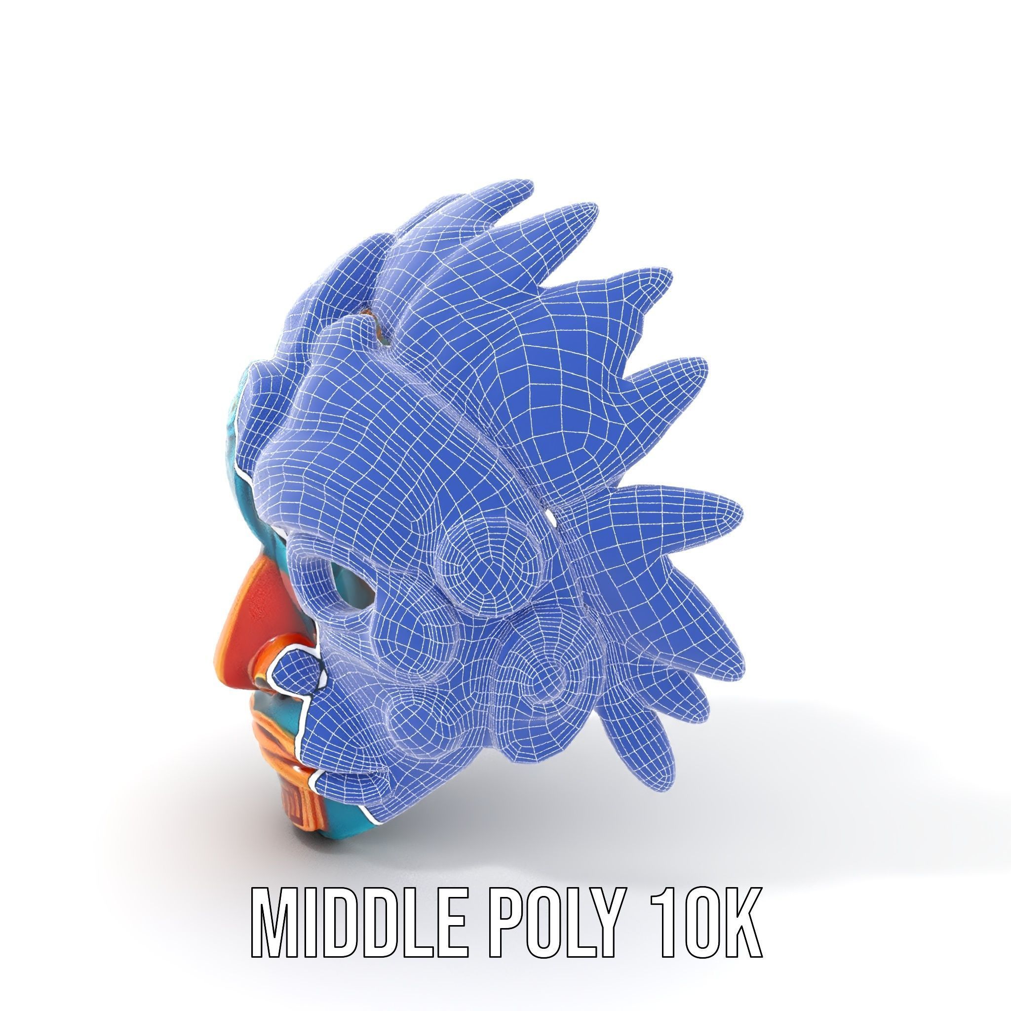 Aztec Warrior Mask D Model Pack Low-poly 3D model_18