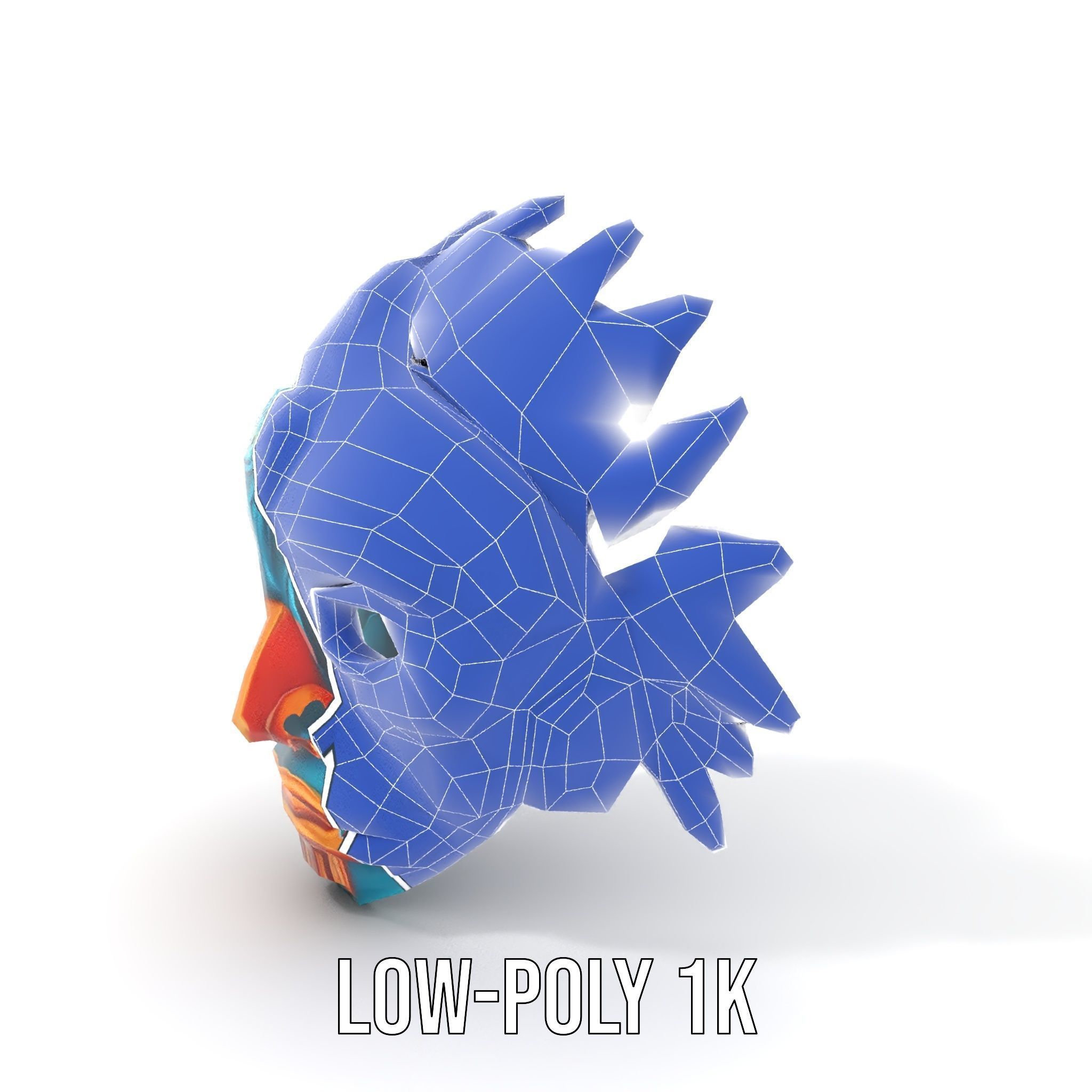 Aztec Warrior Mask D Model Pack Low-poly 3D model_22