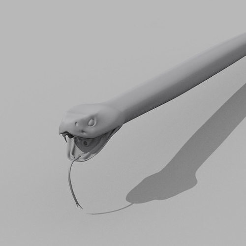 Rattlesnake Snake Shape 3D model