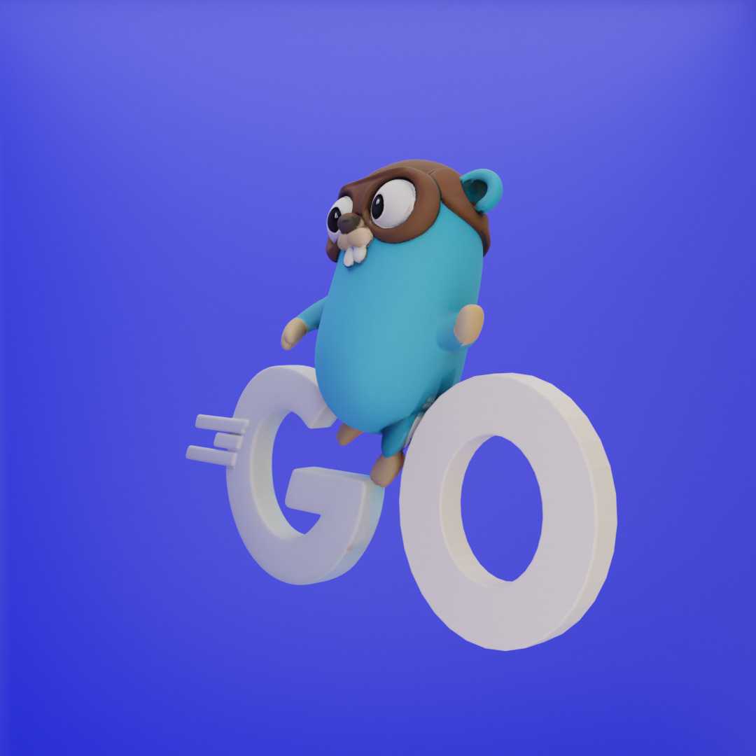 Go Golang Gopher Mascots  3D model_2
