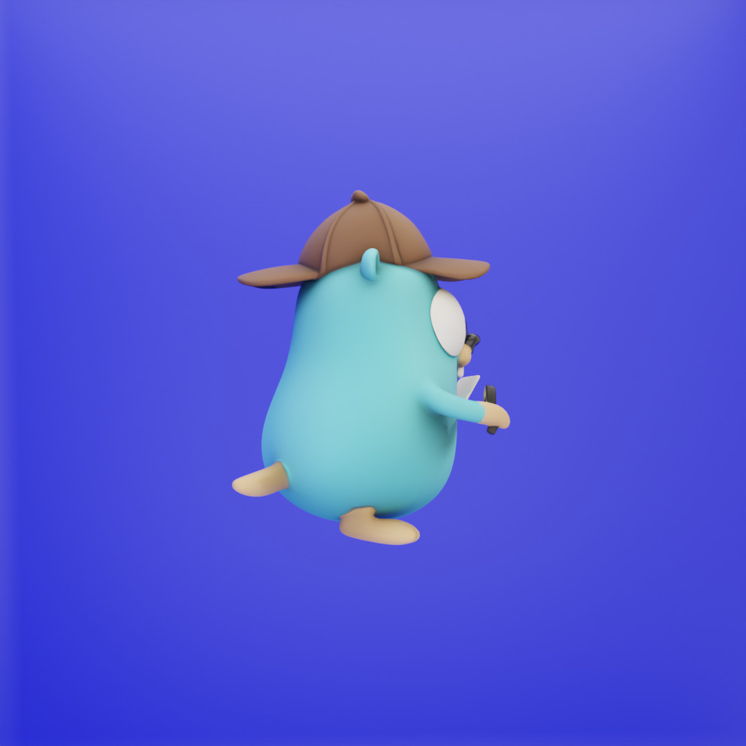 Go Golang Gopher Mascots  3D model_5
