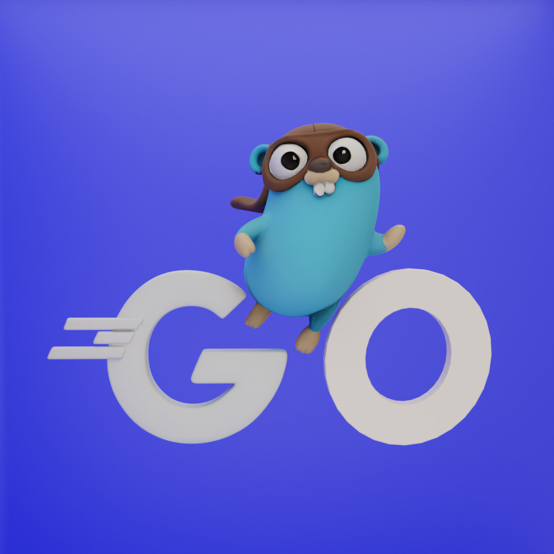 Go Golang Gopher Mascots  3D model_1