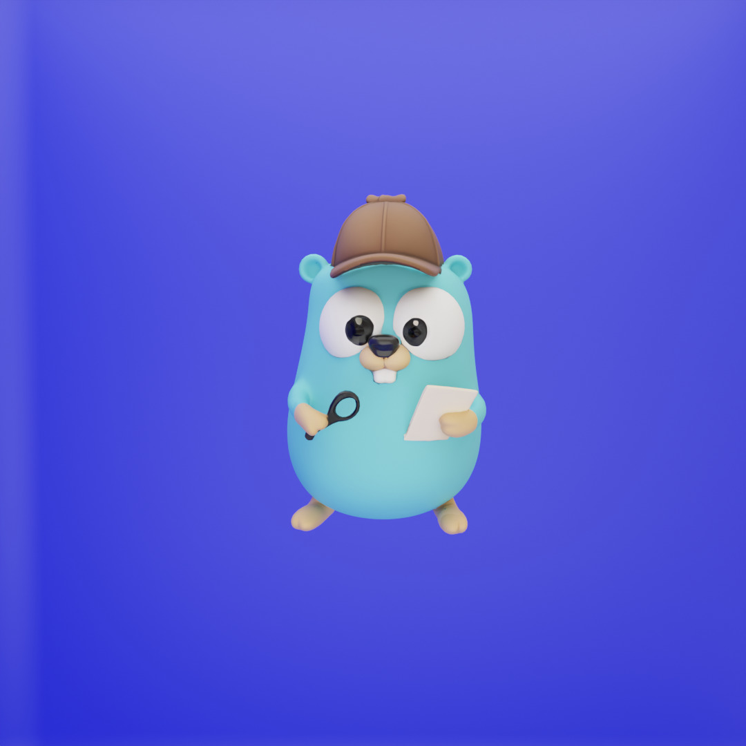 Go Golang Gopher Mascots  3D model_4