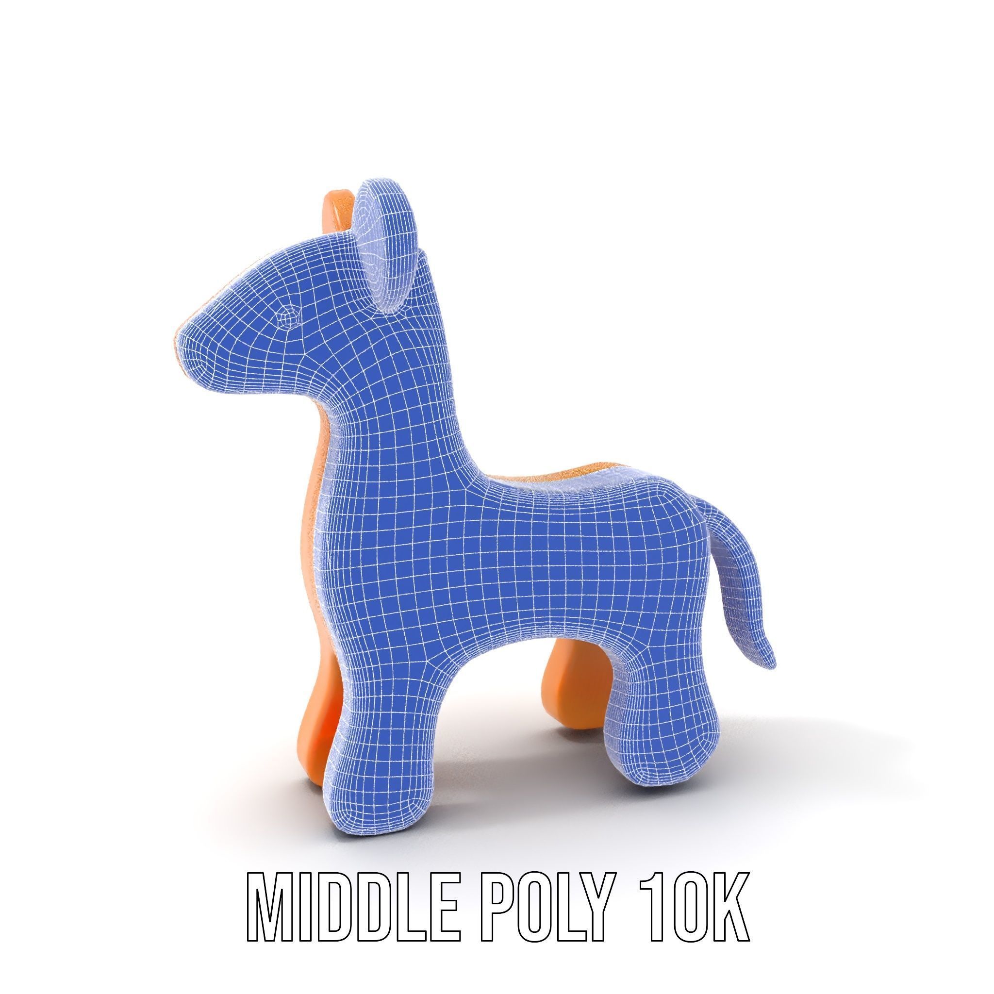 Wooden Horse Toy Model Pack for D Rendering and Game Development Low-poly 3D model_15