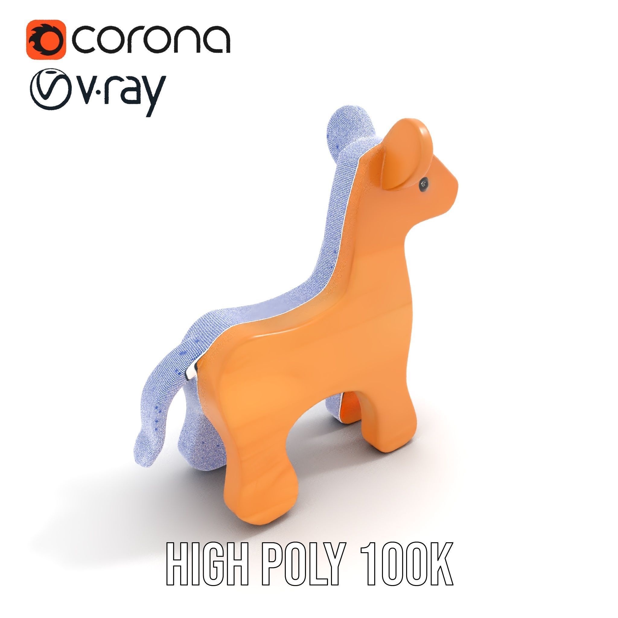 Wooden Horse Toy Model Pack for D Rendering and Game Development Low-poly 3D model_29