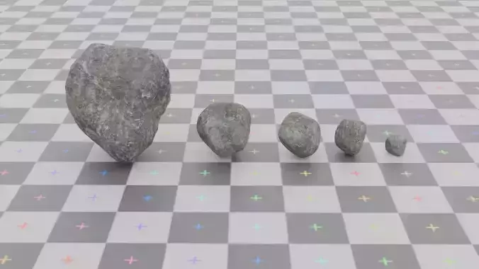 Game Ready Rock Pack 5 Realistic Low Poly Stones PBR Textures