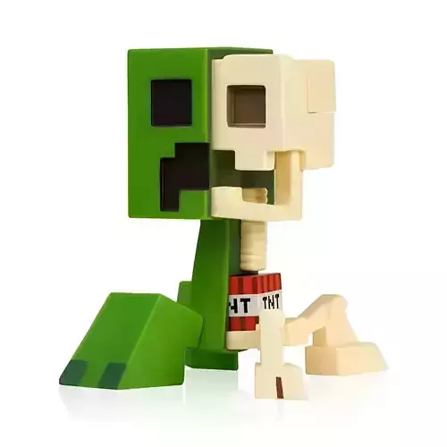 Creeper Minecraft Anatomy Dissected toy 3D print model
