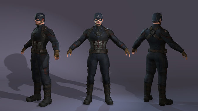 Captain America Avengers Marvel Chris Evans 3D model