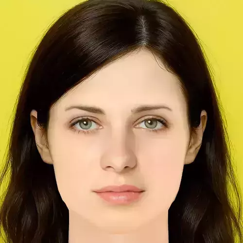 Nora Tschirner Head - No Hair - Low poly head for game