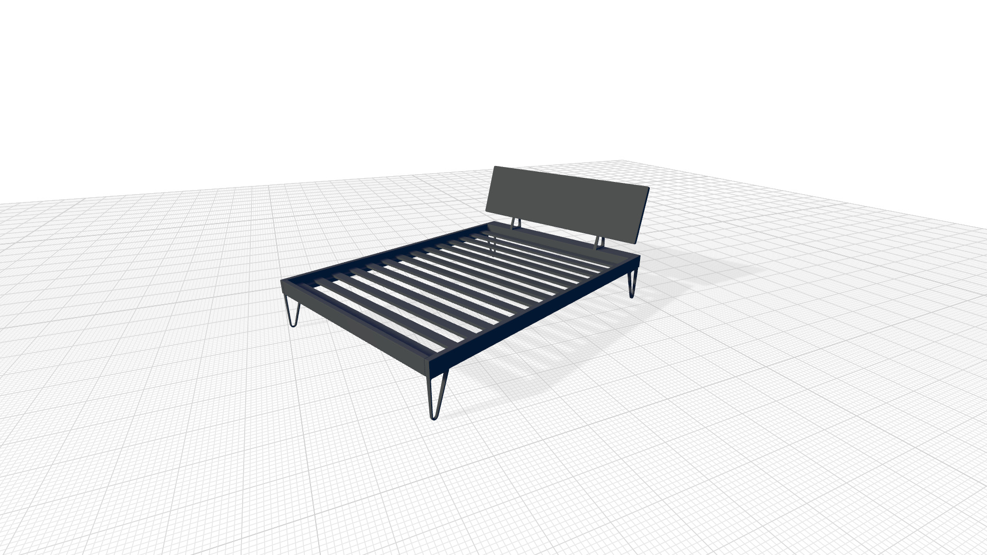 Amaris Platform Bed 3D model_3