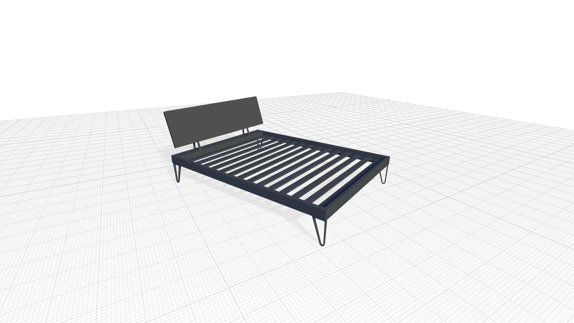Amaris Platform Bed 3D model_1