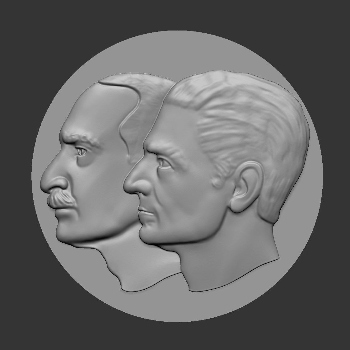 Reza and Mohammad Reza pahlavi Ring 3D Model 3D print model_6