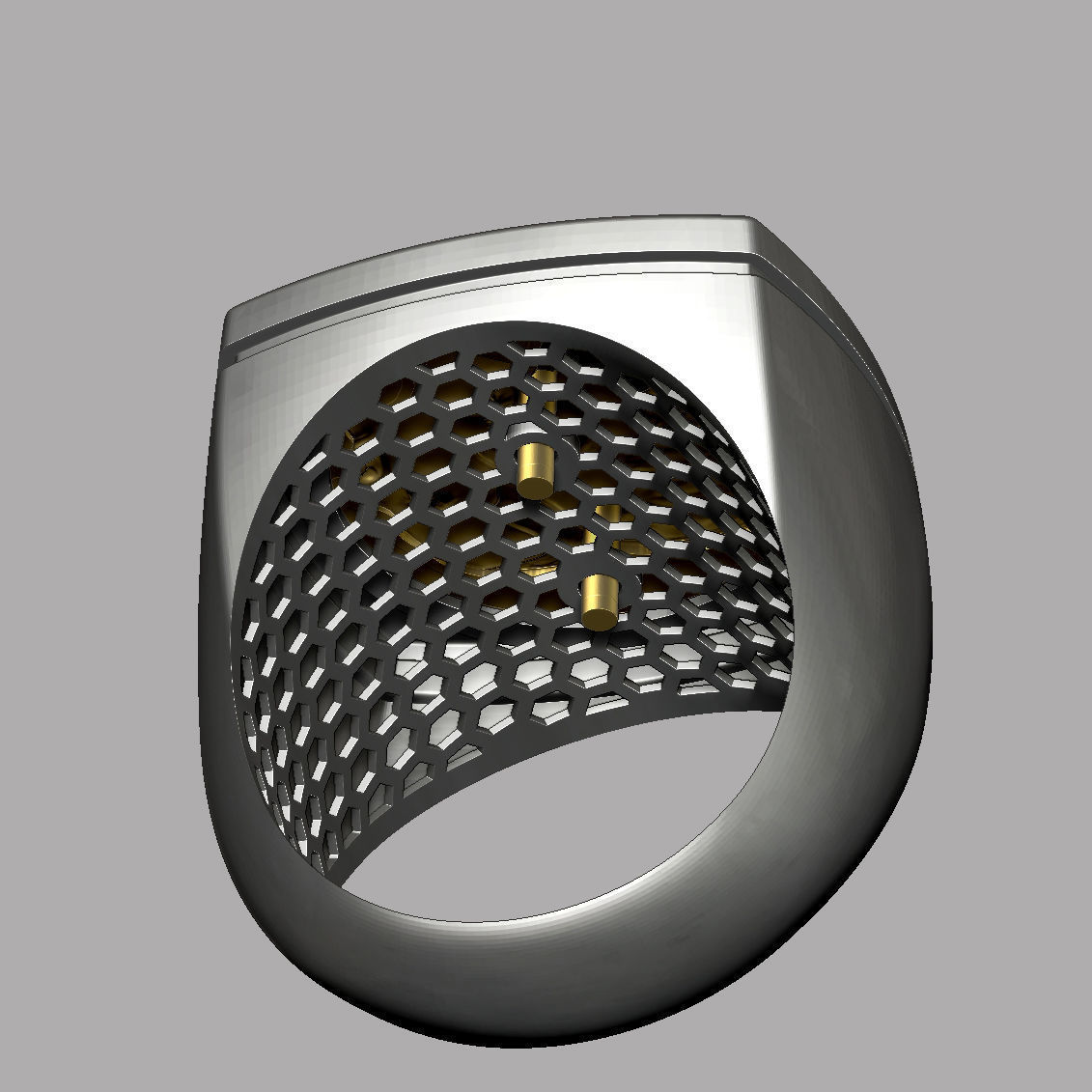 Reza and Mohammad Reza pahlavi Ring 3D Model 3D print model_3