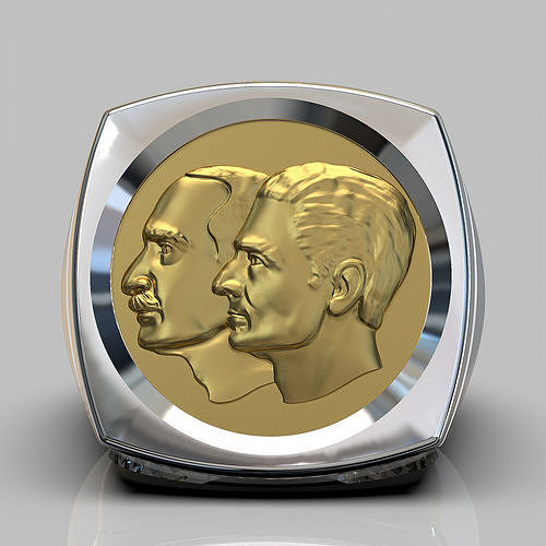 Reza and Mohammad Reza pahlavi Ring 3D Model 3D print model