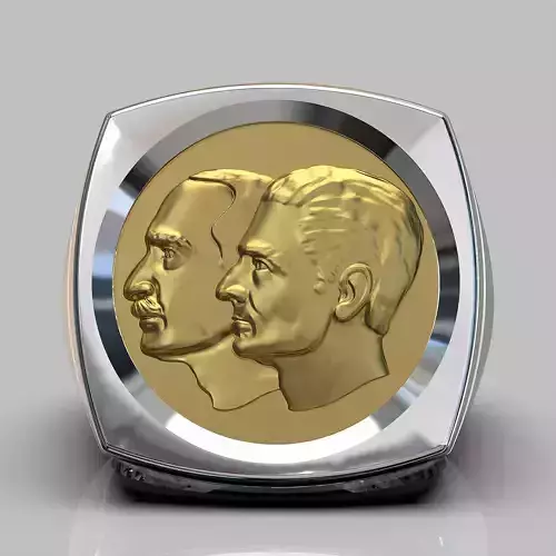 Reza and Mohammad Reza pahlavi Ring 3D Model