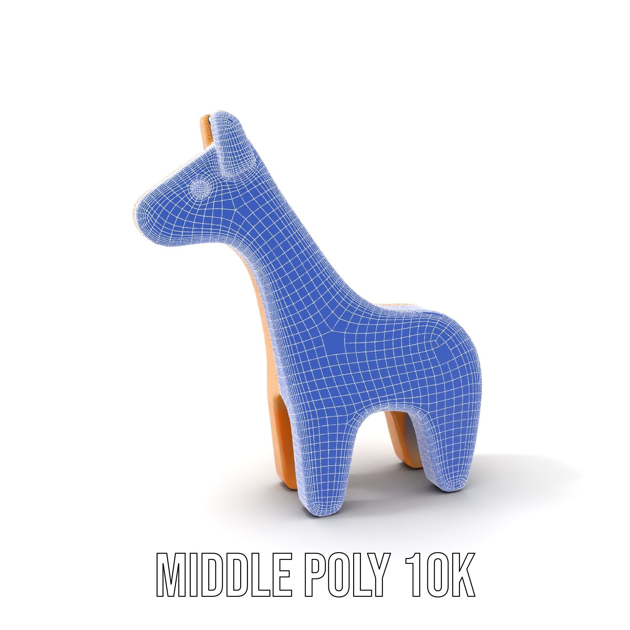 Wooden Giraffe Toy D Model Pack Low-poly 3D model_18