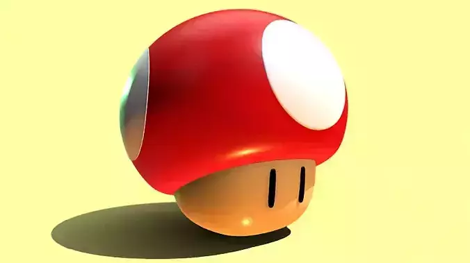 Red mushroom Mario 3D model