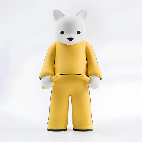 Bruce Lee Bear Game of Death Nunchakus Luke Chueh toy 3D print model