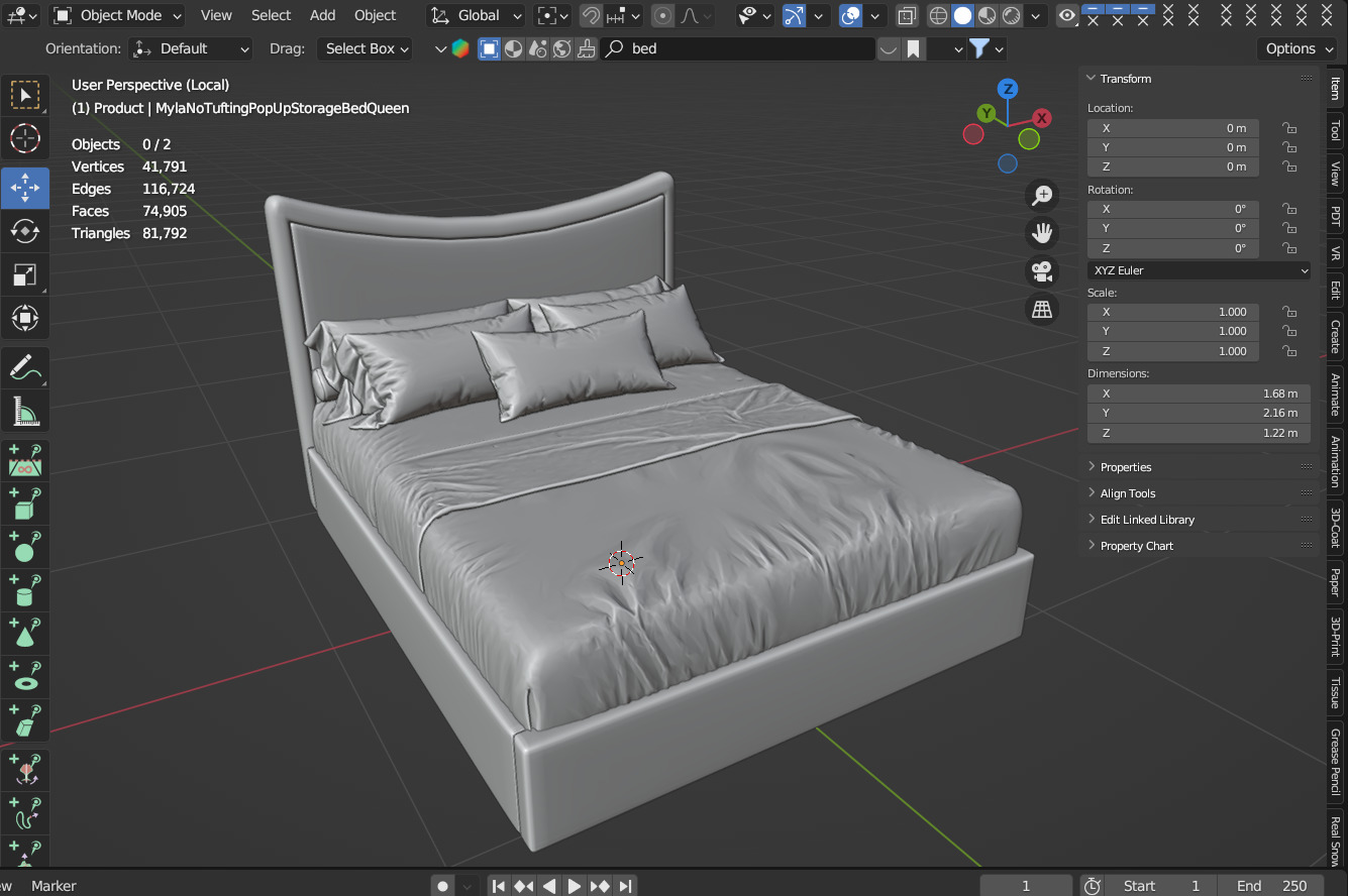 Myla Pop-Up Storage Bed 3D model_18