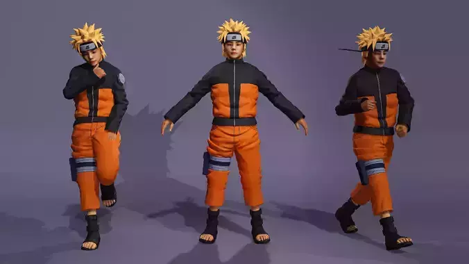 Realistic Ninja Boy Character Live-action Naruto meta human 3D model