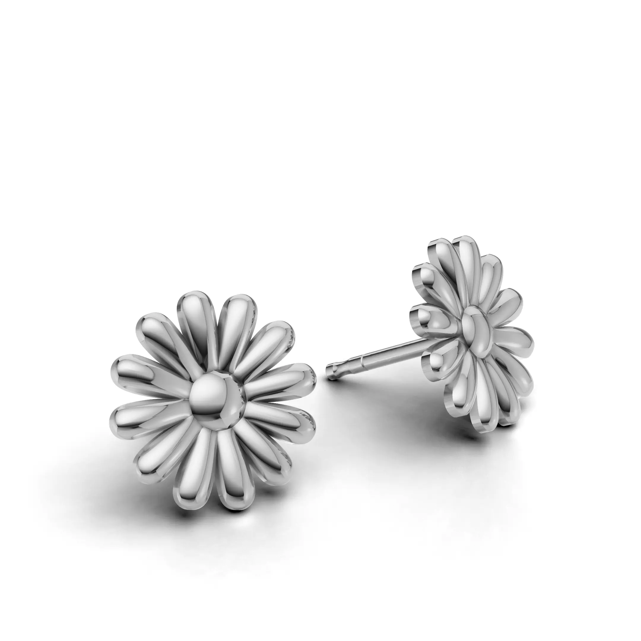 Flower Earring 3D Model  STL 3DM GLB Free 3D print model_20