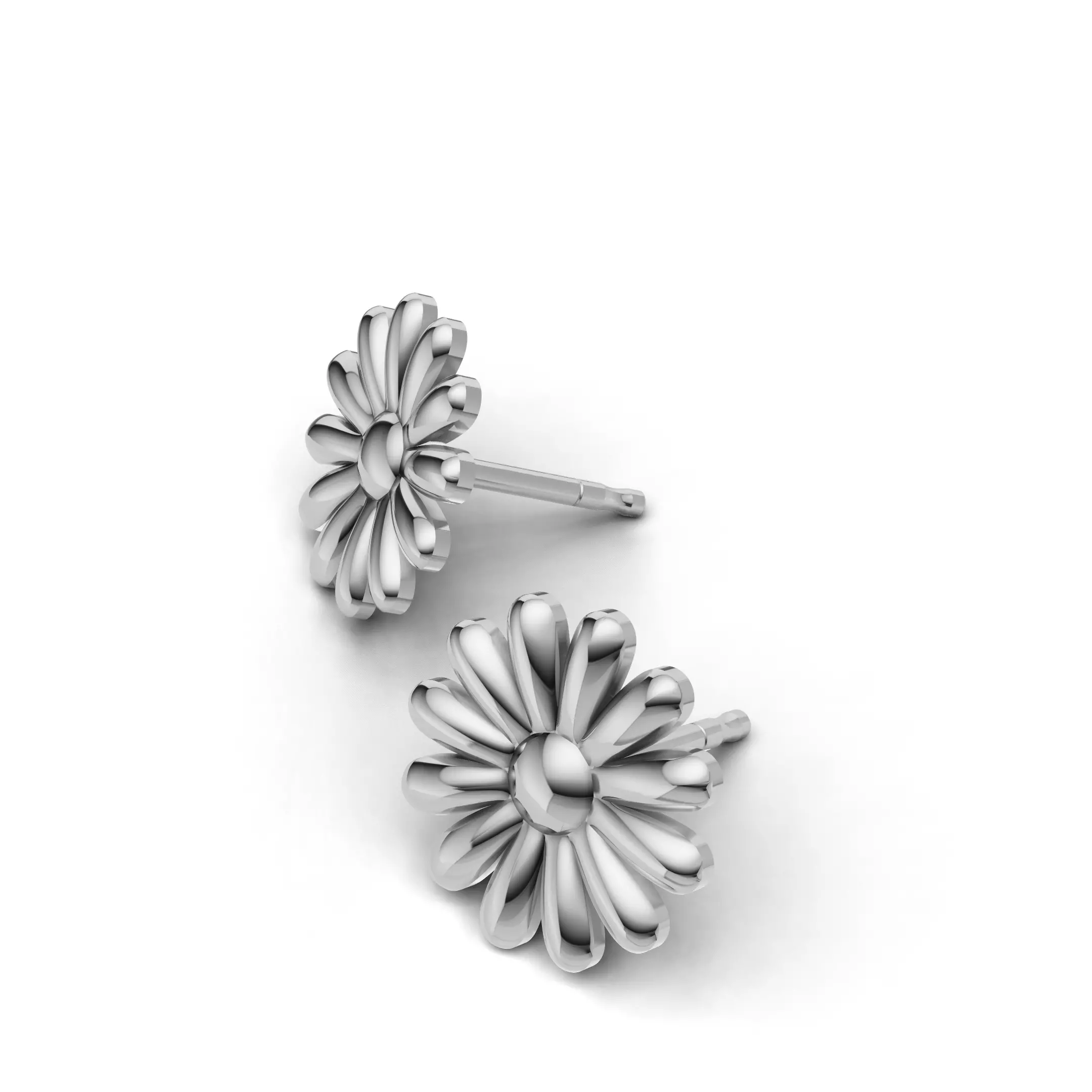 Flower Earring 3D Model  STL 3DM GLB Free 3D print model_24