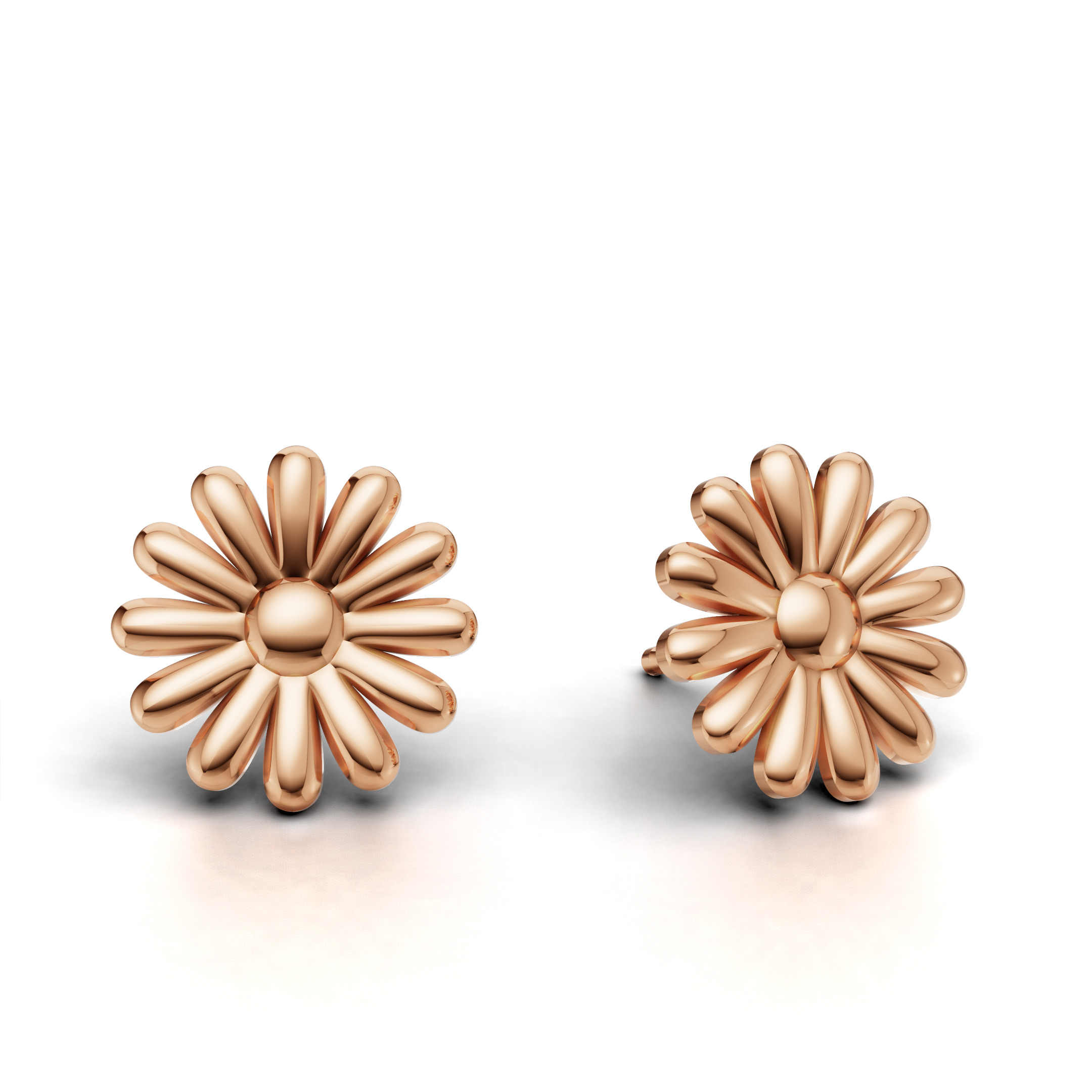 Flower Earring 3D Model  STL 3DM GLB Free 3D print model_4