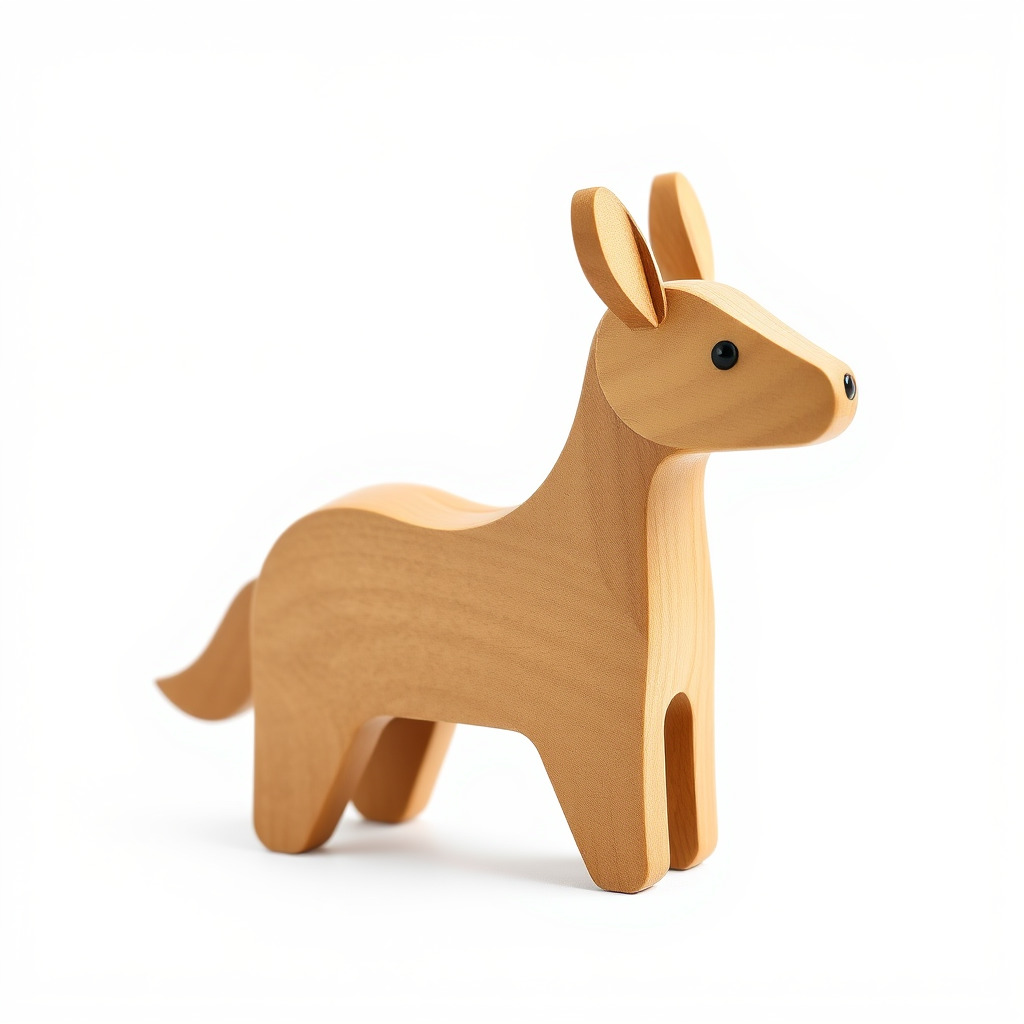 Wooden Animal Figurine Model Pack with Three Levels of Detail Low-poly 3D model_2