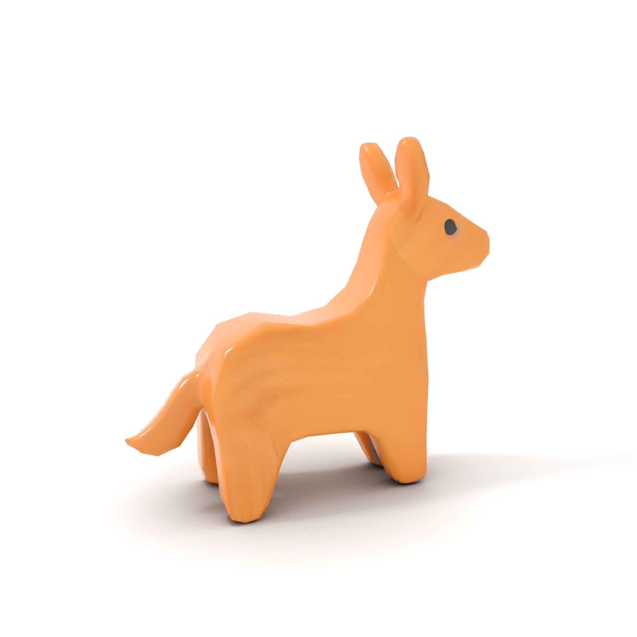 Wooden Animal Figurine Model Pack with Three Levels of Detail Low-poly 3D model_14