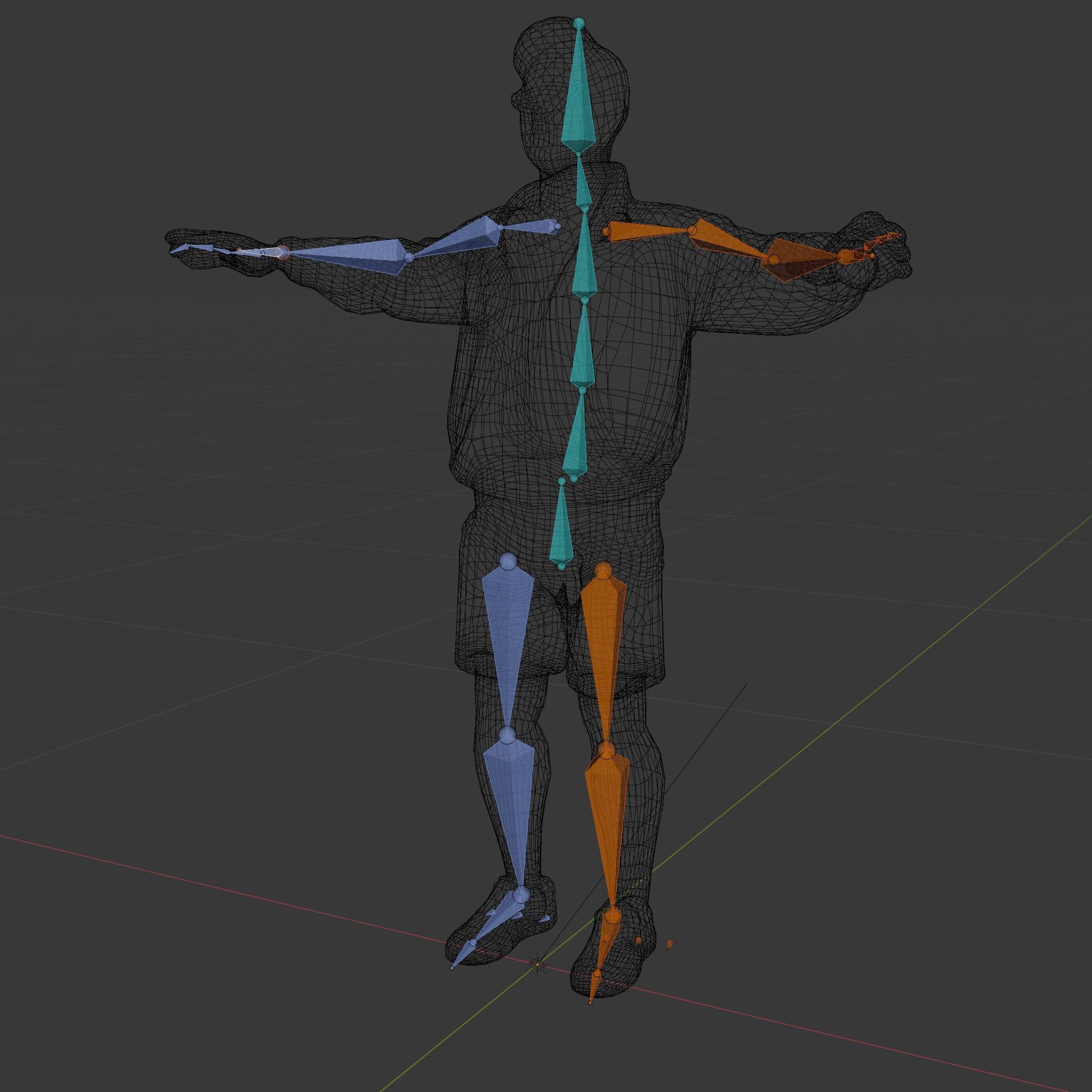 Stylish Beachgoer Rigged and Animated D Model Low-poly 3D model_5