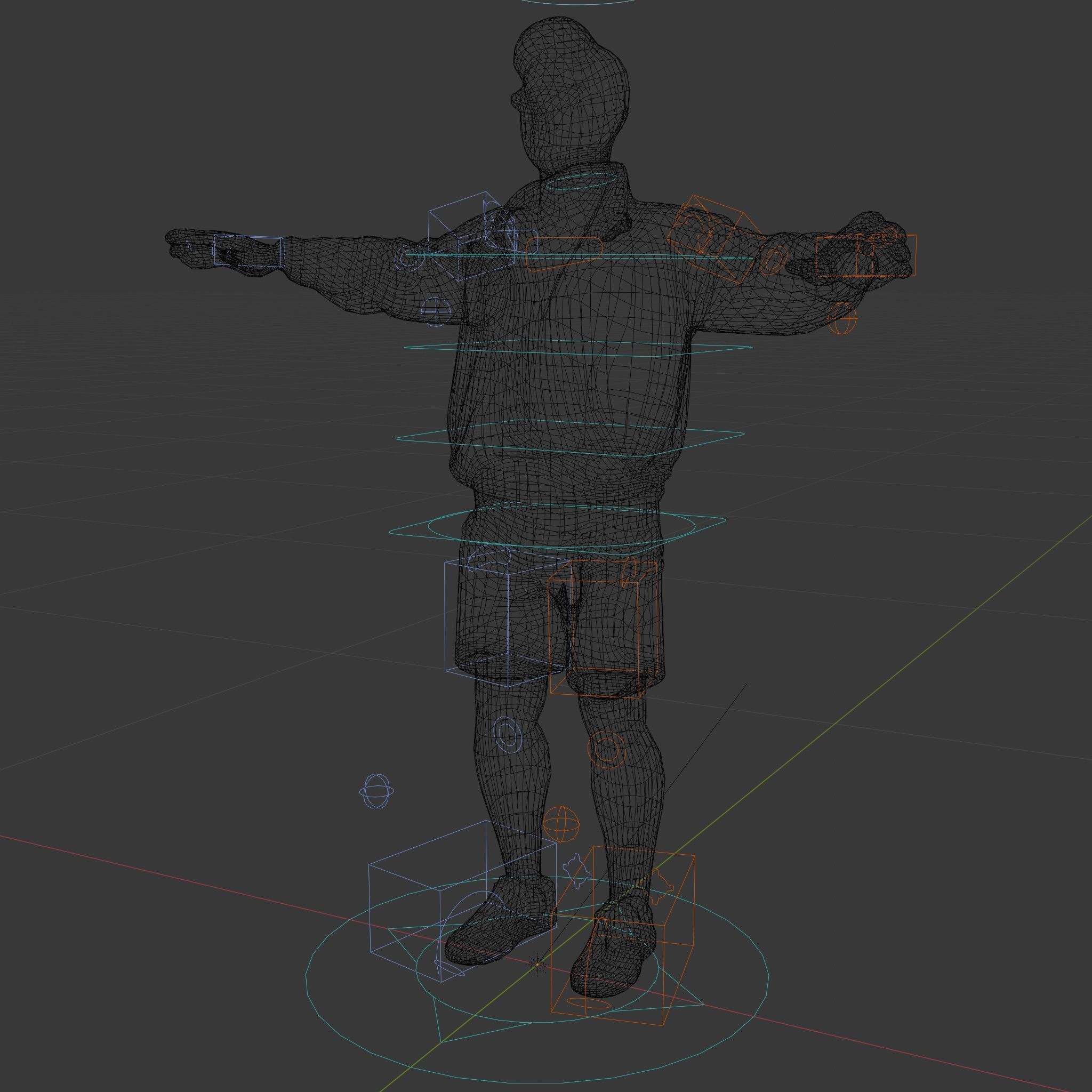 Stylish Beachgoer Rigged and Animated D Model Low-poly 3D model_6