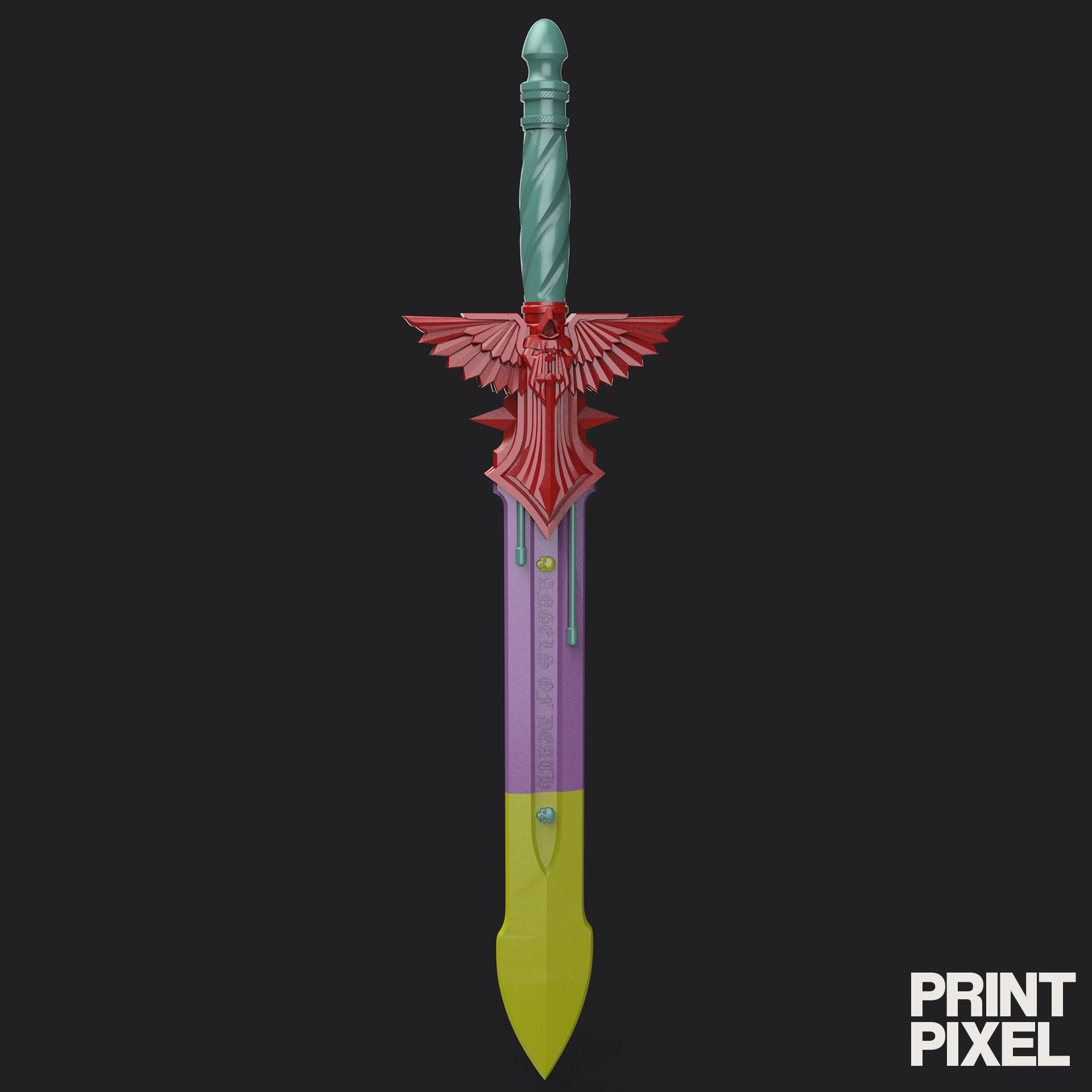 Dark Angels Power Sword Space Marine 3D print model_6