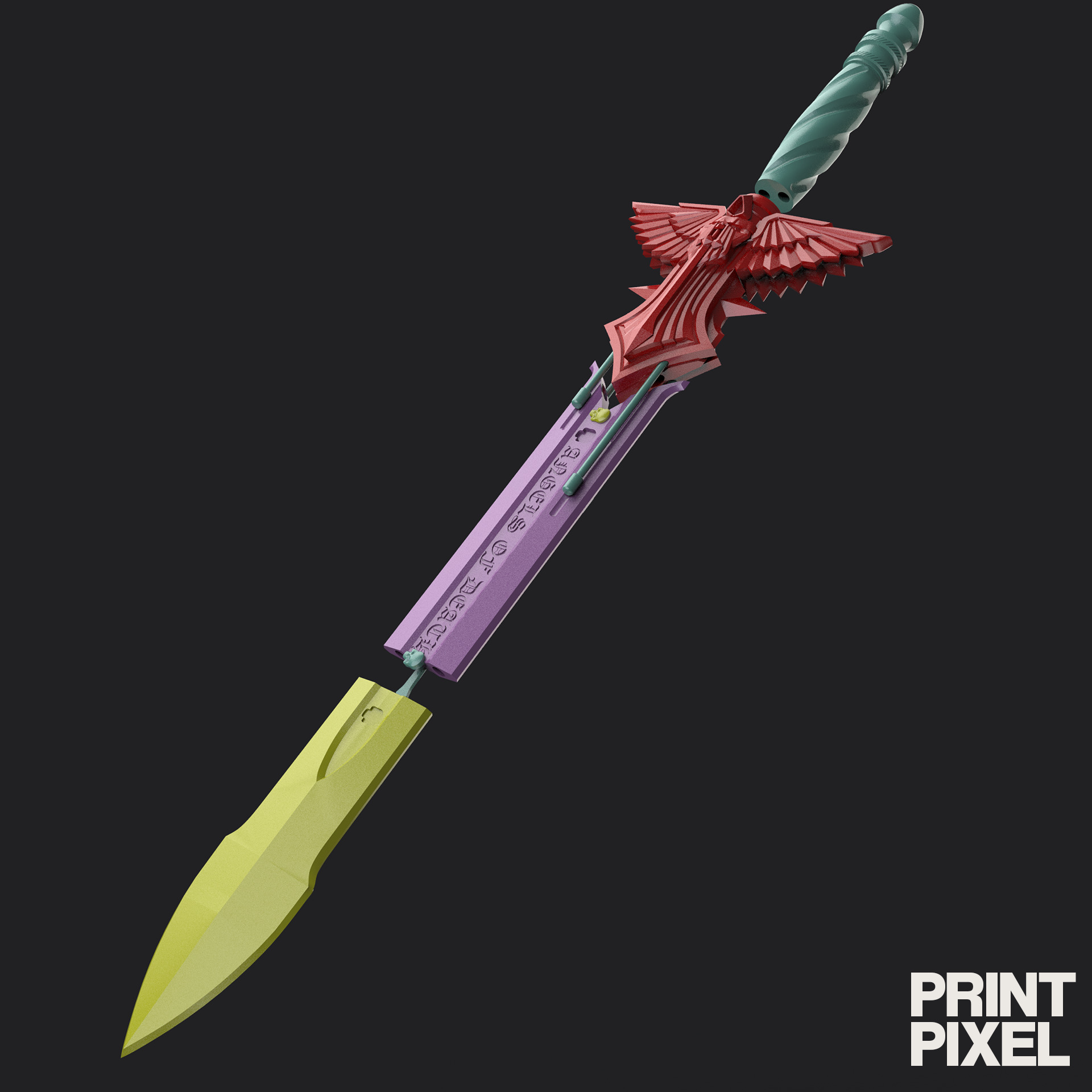 Dark Angels Power Sword Space Marine 3D print model_5