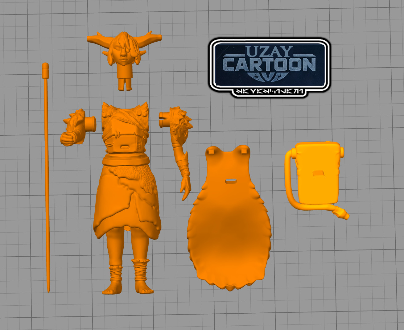 Star wars visions articulated tichana and vkotenh  print model 3D print model_6