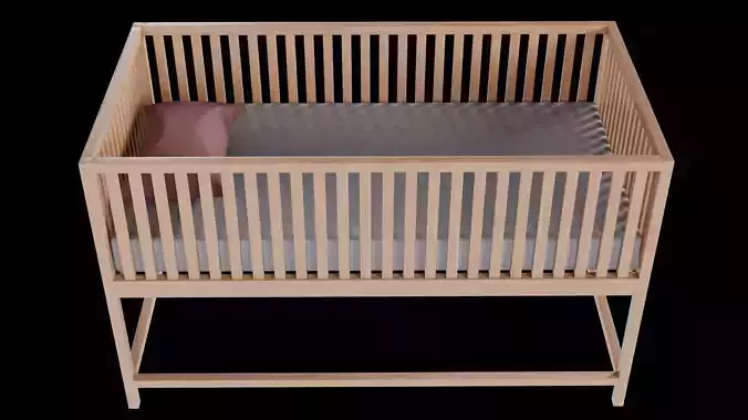 Baby wooden crib