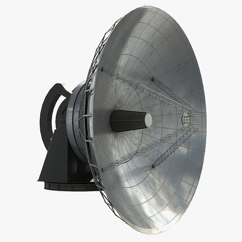 Big Satellite Antenna Low-poly 3D model